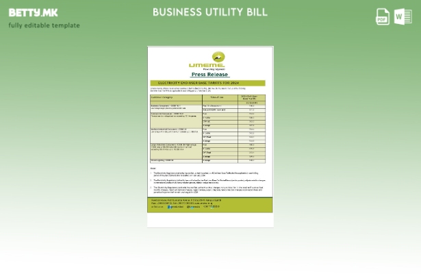 Уганда UMEME деловна сметка за комунални услуги